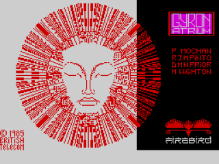 Gyron title screen for ZX Spectrum